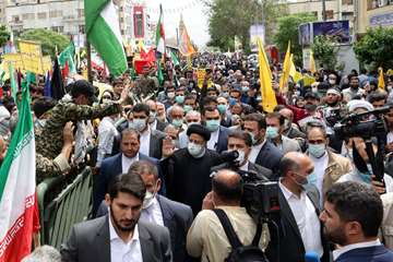 Internationella Quds-dagensmarsch över hela Iran