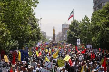 Internationella Quds-dagensmarsch över hela Iran