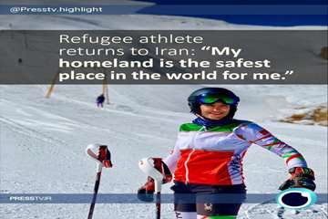 Skidåkerskan Atefeh Ahmadi återvänder till Iran