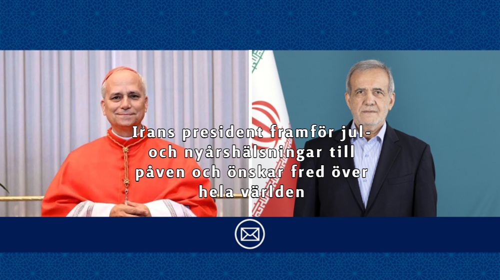 Irans president framför jul- och nyårshälsningar till påven